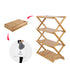 Foldable Four-Tier Bamboo Storage Rack - Outdoor Camping - Versatile Organizer