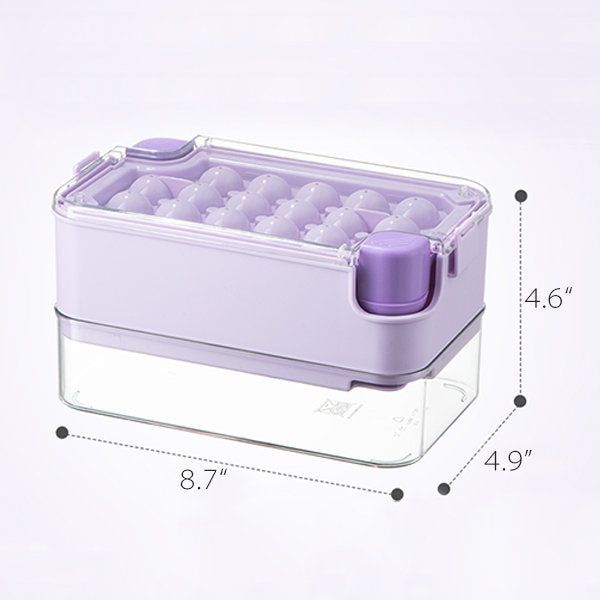 One-Click Ice Cube Mold - Effortless Release - Summer - Green - Purple