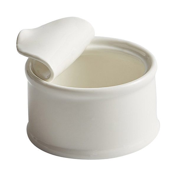 Elegant White Ceramic Canister Bowl - Pop Can Inspired - Ideal for Desserts