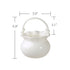 Charming Ceramic Basket Vase - Elegant White Ceramic - Timeless and Sophisticated