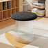 Mushroom Ottoman - White - Black - Green - Velvet Upholstery