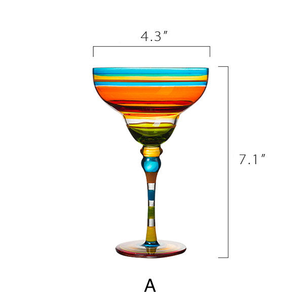 Vibrant Cocktail Glasses - Bright Colors - Artistic and Elegant - 7 Stunning Designs