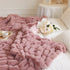 Soft and Cozy Blanket - Plush Warm Throw - Pink - Gray - Beige - Blue - Cozy Nights