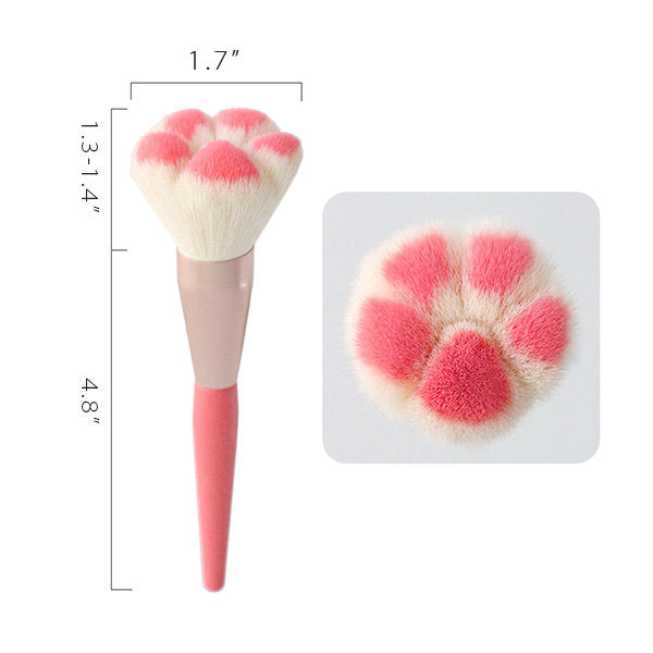 Cute Cat Paw Makeup Brush - Ultra-soft Bristles - Fun and Functional - Pink