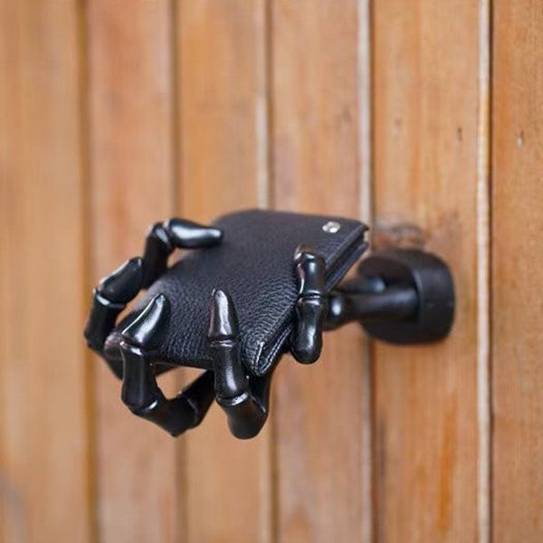 Black Skeleton Hand Hook - Halloween Decor - Resin Material - Wall Mount Phone Holder