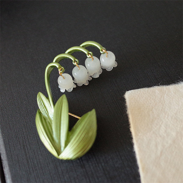 Lily Of The Valley Brooch - Alloy - Pink - White - Upgrade Your Outfit