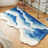 Ocean Waves Rug – Coastal-Inspired Carpet - Serene Blue and White Hues