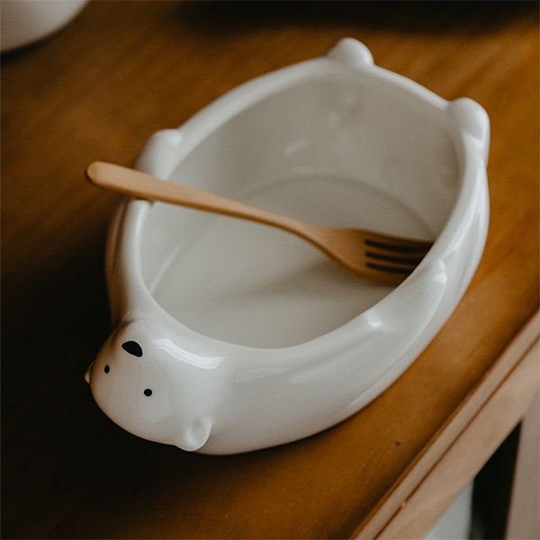 Adorable Polar Bear Bowl - Ceramic - Dishwasher Safe - Lovely Tableware