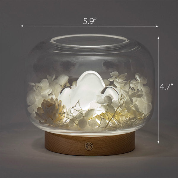 Seasonal Aromatherapy Night Light Diffuser - Soft Ambient Lighting - Mountain Landscapes