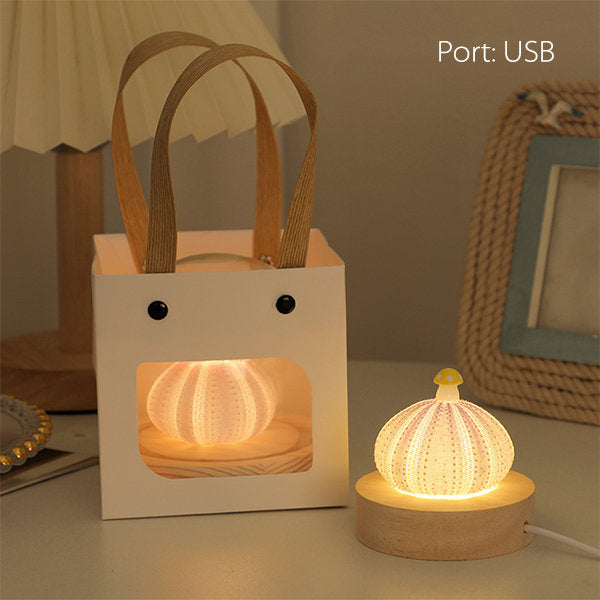 Mushroom Shell Sea Urchin Night Light - Soft Ambient Lighting - Home Decor