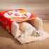 Unique Snack Box Cat Bed - Cozy Comfort - Hamburger - Sushi - Fully Enclosed