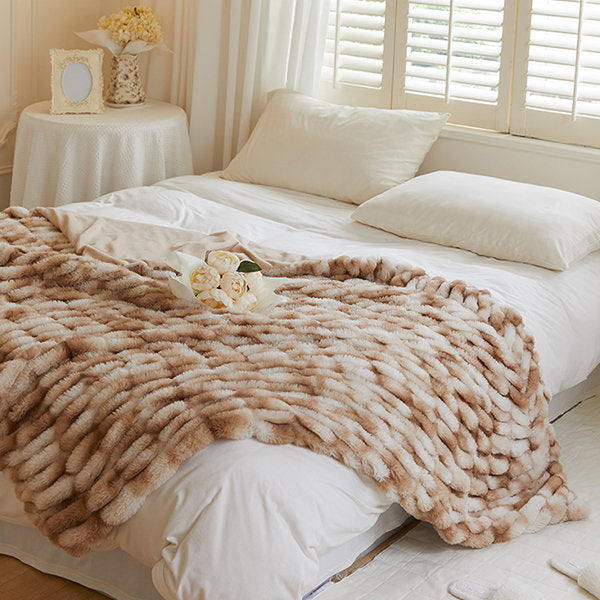 Soft and Cozy Blanket - Plush Warm Throw - Pink - Gray - Beige - Blue - Cozy Nights