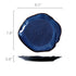 Irregular Ceramic Plate - Elegant Blue Glaze - Unique Shape - Serve In Style