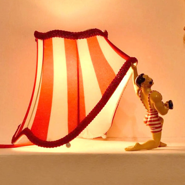 Circus Strongman Lamp - Fabric Shade - A Playful and Artistic Addition to Home Decor