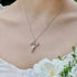 Tulip Necklace - Silver - With Pearl