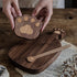 Bear Paw Walnut Wood Serving Tray - Rustic Elegance - Kitchen Essentials