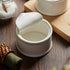 Elegant White Ceramic Canister Bowl - Pop Can Inspired - Ideal for Desserts