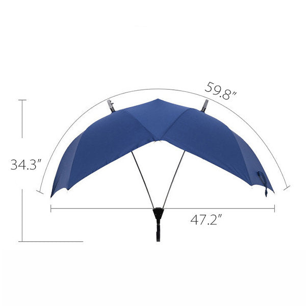 Extra-Large Couples Umbrella - Dual-Person Design - Navy Blue - Black - Red - Valentine's Day Gift