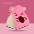 Adorable Cat House - For the Purrfect Cat Nap - Yellow - Pink