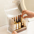 Flip-Top Lipstick Organizer - Wooden Base - Acrylic - Modern Storage Box