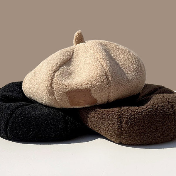 Pumpkin Beret Hat - Fall Retro Style - Polyester - Black - Brown - Beige - Modern Chic