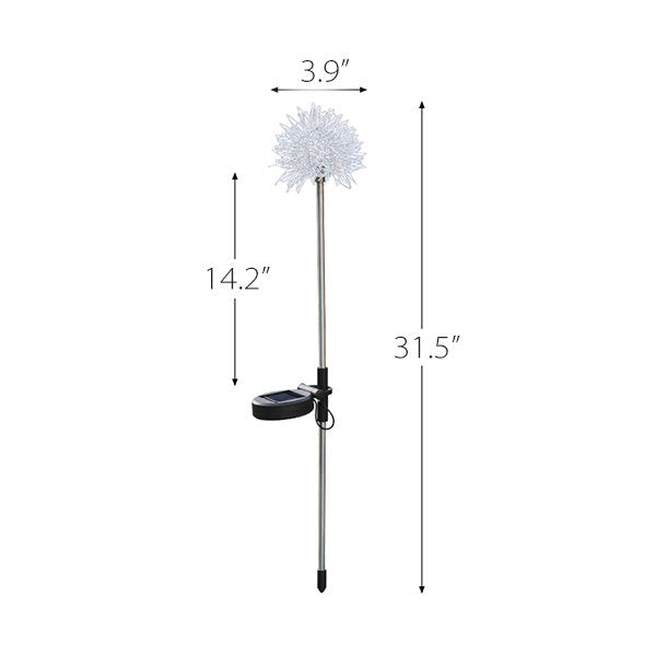 Solar Powered Dandelion Lights - Set of 2 - Garden Decor