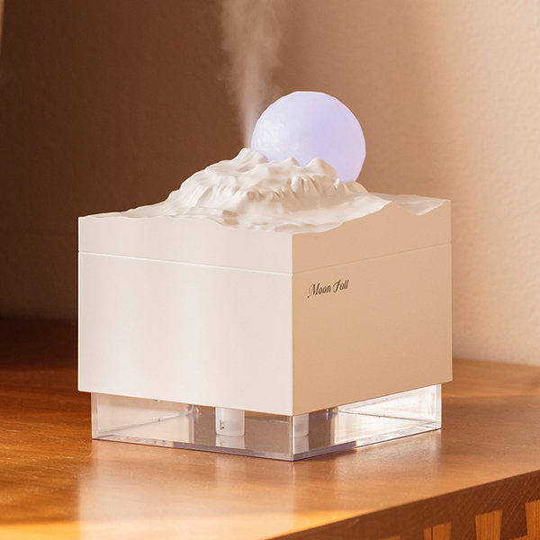 Lunar Mist Humidifier - Pink - White - Ambient Lighting - Cosmic Moisture