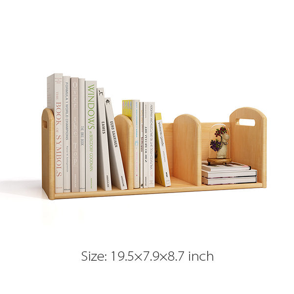 Solid Wood Bookshelf - Versatile for Books and Decor - Sectional Organization