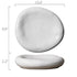 Stone Inspired Ceramic Plate - Egg Shaped - Elegant Touch - Marble Gray