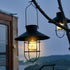 Outdoor Solar Hanging Lantern - Iron - Warm Glow - Black - Bronze - Garden Light