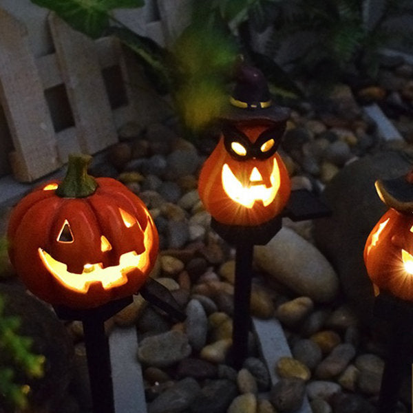 Solar Pumpkin Stake Lights - Halloween Decoration - Illuminate Your Outdoors