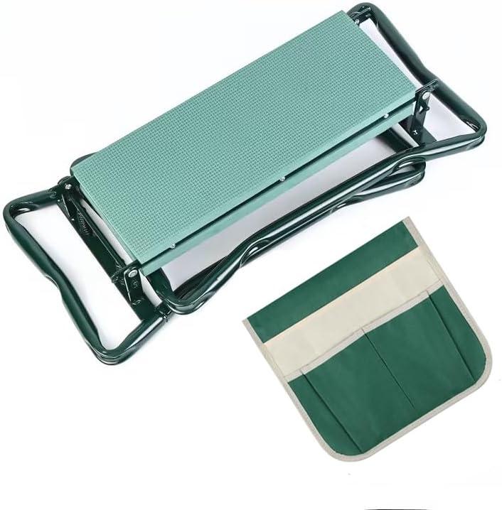 Garden Kneeler and Seat - Heavy Duty Foldable Bench - Thick Foam Kneeling Pad - Steel Frame with Tool Pouch - Outdoor Gardening Helper