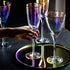 Iridescent Stemware - Wine and Champagne Glasses - Gold Rim Detailing