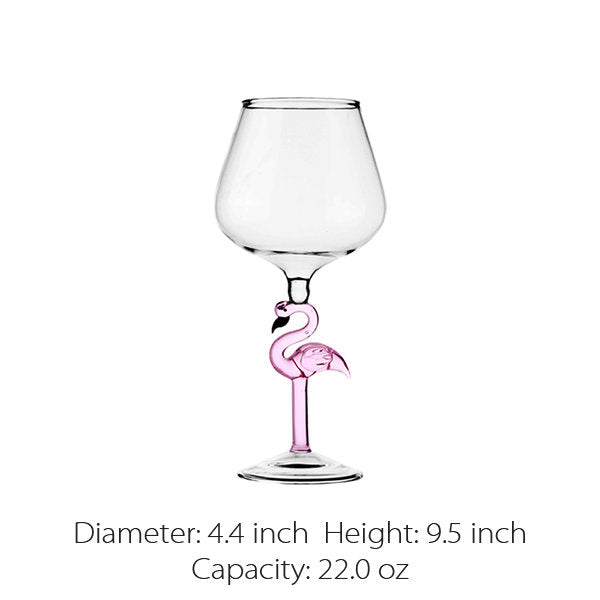 Flamingo Stemmed Glasses - Wine - Champagne - Playful Aesthetic