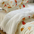 Thick Winter Duvet - Cozy Warm Comfort - Fruit Print Design - Cream - Two Sizes