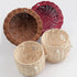 Wicker Mushroom Basket - Handwoven Storage Tote - Red and Brown - Natural Rattan Material - Picnic & Camping Organizer