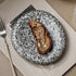 Stone Inspired Ceramic Plate - Egg Shaped - Elegant Touch - Marble Gray