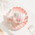 Ceramic Seashell Pearl Cup and Saucer Set - Elegant Accent - Pink - Blue