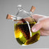 Dual-Chamber Glass Oil Dispenser - Easy Pour Spouts - Airtight Cork Stoppers