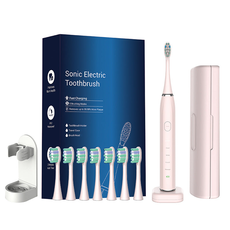 Electric Toothbrush for Adults – 5 Modes – 8 Brush Heads – IPX7 Waterproof – 120-Day Battery