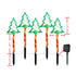Solar Powered Christmas Garden Stake Lights - Outdoor Waterproof Holiday Decor - Durable Plastic Material