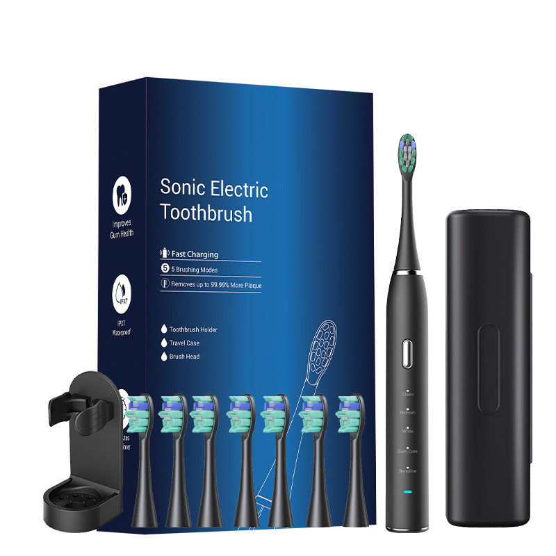 Electric Toothbrush for Adults – 5 Modes – 8 Brush Heads – IPX7 Waterproof – 120-Day Battery