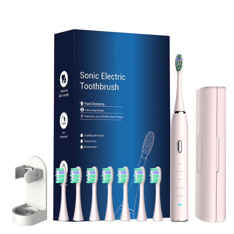 Electric Toothbrush for Adults – 5 Modes – 8 Brush Heads – IPX7 Waterproof – 120-Day Battery