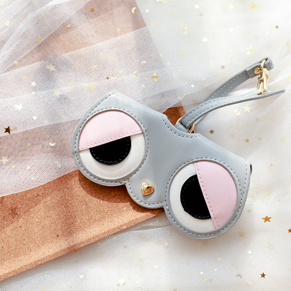 Animal Eyes Glasses Case - Ultra-Fiber Leather - Cute & Stylish - Perfect for Travel