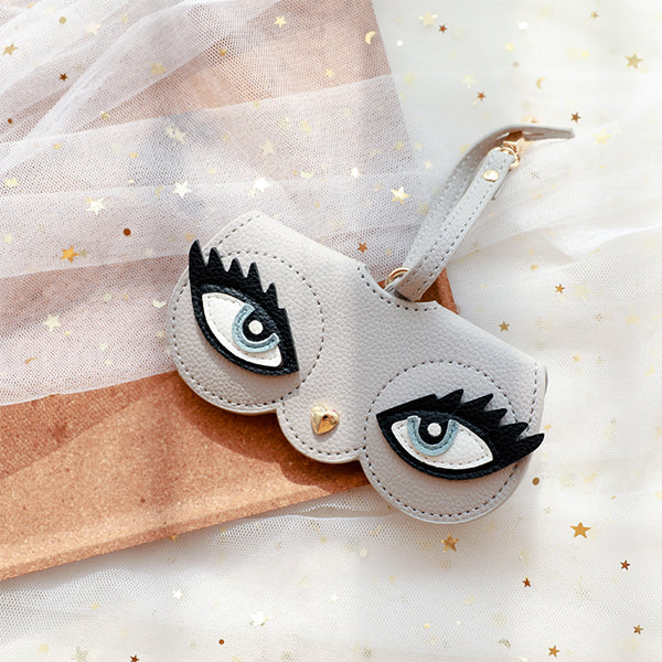 Animal Eyes Glasses Case - Ultra-Fiber Leather - Cute & Stylish - Perfect for Travel