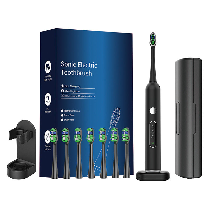 Electric Toothbrush for Adults – 5 Modes – 8 Brush Heads – IPX7 Waterproof – 120-Day Battery