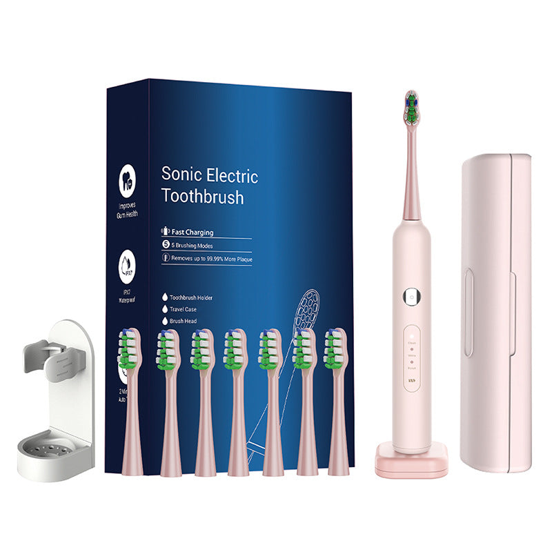 Electric Toothbrush for Adults – 5 Modes – 8 Brush Heads – IPX7 Waterproof – 120-Day Battery