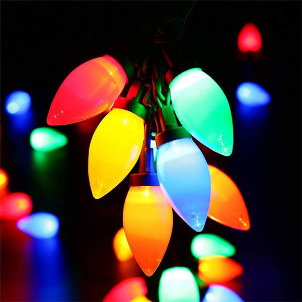 Colorful Pointed String Lights - Hanging Hook Design - 8 Modes with Remote Control - Waterproof Christmas Decoration Lights