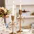 French Style Gold Bow Candle Holder - Elegant Alloy Candelabra Decoration - Short Tall or Two-Piece Set - Christmas Home Décor
