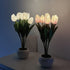 Rechargeable Tulip Nightlight - Soft Pink & White Options - Elegant LED Glow